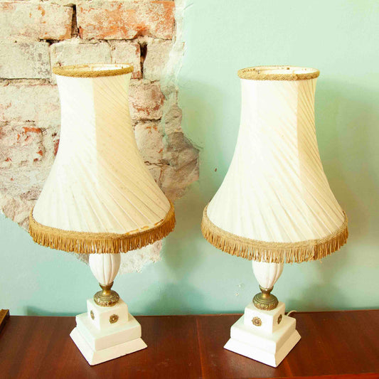 Pair bedside lamps